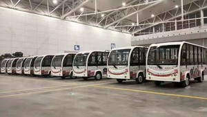 18座电动观光车用在新疆体育馆